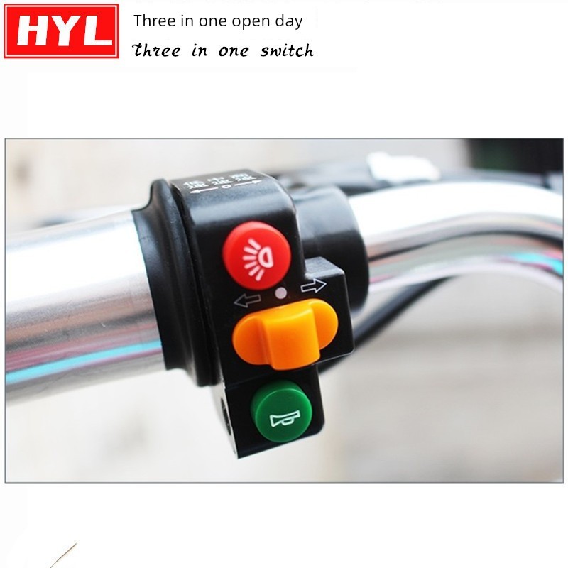 Công tắc kết hợp xe điện Ba tốc độ Khởi động trái phải Tín hiệu còi Pin xe ba-