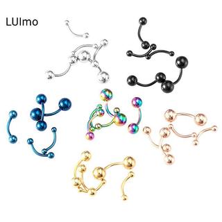 Trang sức cơ thể LUImo - Bộ 5 vòng thép không gỉ cho lông mày, rốn và khuyên tai, size 16G