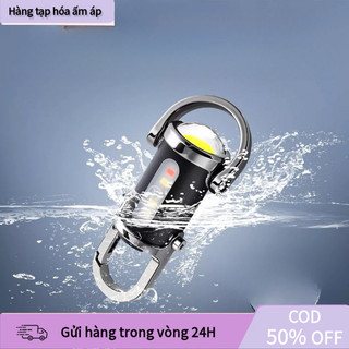 【COD】Đèn pin cá nhân cỡ nhỏ, độ sáng mạnh, nhiều chế độ, lý tưởng để mang theo người khi cắm trại hoặc đi đêm.