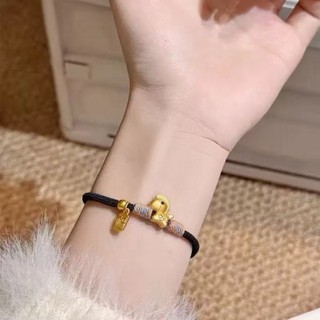 Dây Tay Cát Vàng Dệt Thủ Công Màu Đỏ, Phù Hợp Làm Quà Tặng Bạn Gái May Mắn