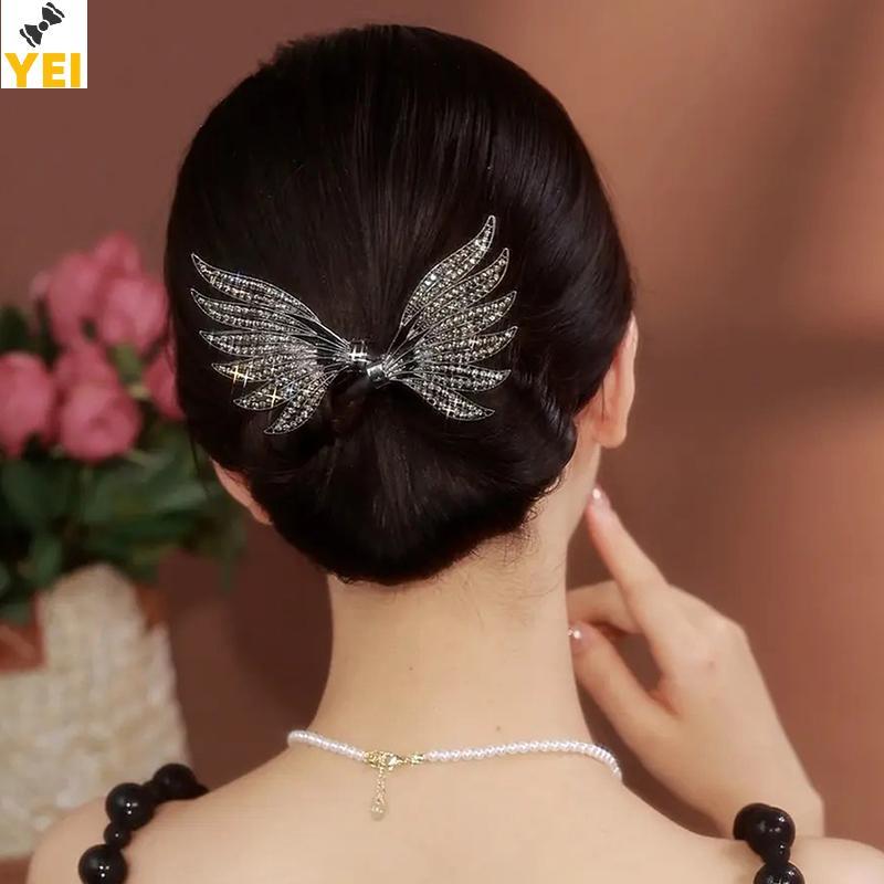 < YEI > Đuôi Cá Voi Kim Cương Giả Hoa Tóc Bun Maker Gói Dây Buộc Tóc Lười Uốn Tóc Phụ Kiện Tóc Dụng Cụ Tạo Kiểu Tóc Mới