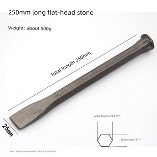 Đục Xi Măng Đục Thép Đặc Biệt Đầu Phẳng Họa Tiết Đục Lỗ Thép Đục Đá Cắt Stonemaker Búa Masoning Thép Đục