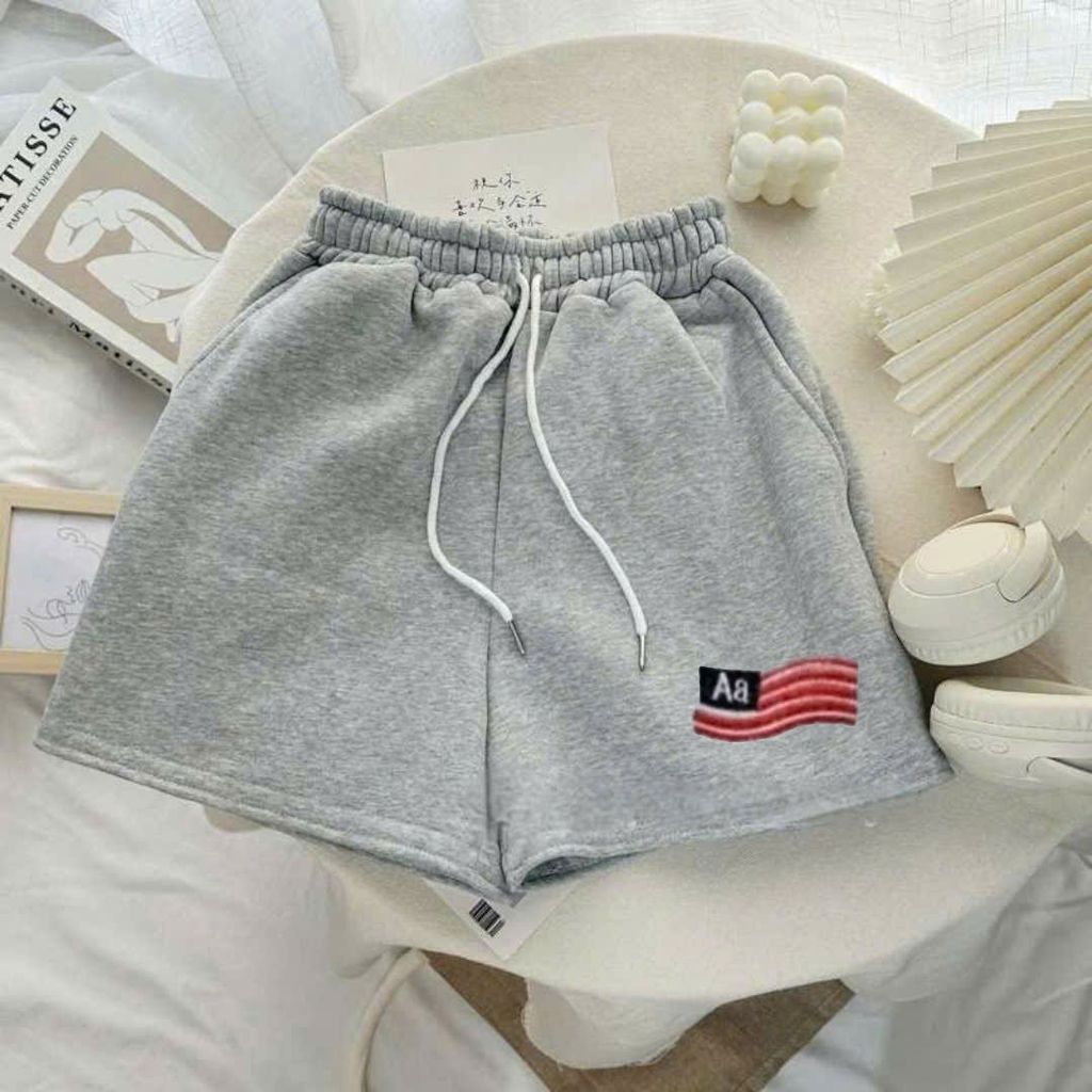 Quần  ĐÙI nỉ short 2 da ép Hàn L1 dày dặn đứng form, trẻ trung năng động