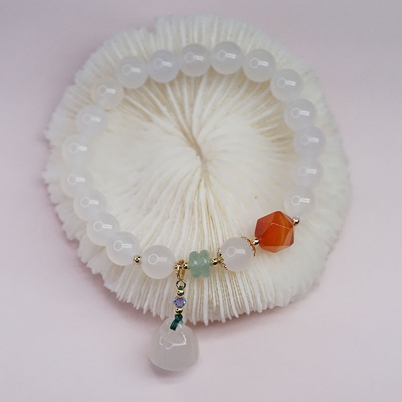 Vòng tay Chalcedony có thể tháo rời dễ thương thời trang