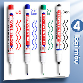 Bút đánh dấu lỗ sâu đầu ngòi dài, kích thước 20mm, thiết kế chống thấm, mực đen, đỏ, xanh dương chất lượng, đa năng