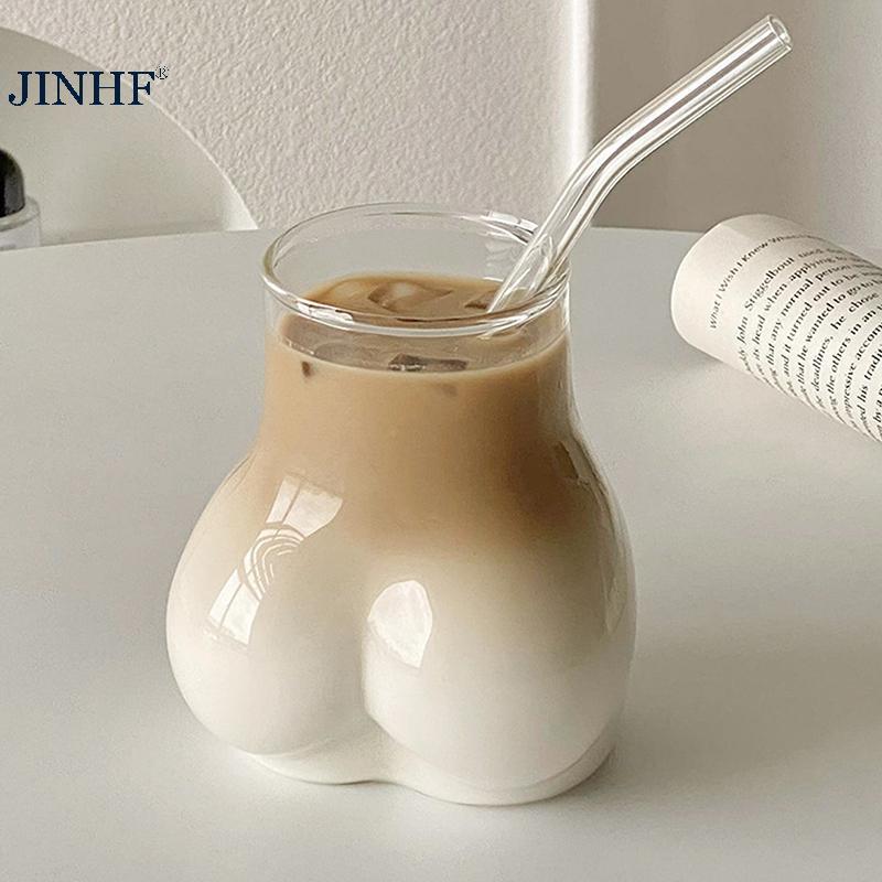JINHF Dễ Thương Cơ Thể Mông Bắn Kính Cà Phê Sữa Cốc Bia Nước Rượu Trà Uống Cốc Cao Cấp Đảng Ngộ nghĩnh Cốc HOT