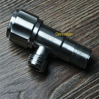 Van góc 304 Máy nước nóng bằng thép không gỉ Van tam giác 4 điểm Van chặn nước nóng lạnh Một trong hai ra Phòng tắm dày Van vệ sinh