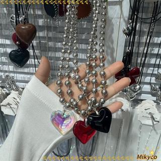 Vòng cổ trái tim đỏ MKYCO, Phong cách hip-hop ngọt ngào, Phụ kiện thời trang dành cho nữ