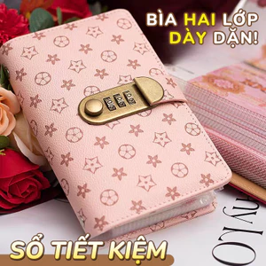 Sổ đựng tiền tiết kiệm khóa mã số an toàn – 100 túi zip, mẫu đẹp dùng cho tiết kiệm dài hạn Thiết kế chắc chắn,