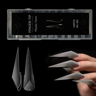ZENITHCO 140 Chiếc Dual Nail Forms, Hawk Shape Acrylic Gel Nail Molds, Thời Trang Full Cover Móng Vuốt Rồng Có Thể Tái Sử Dụng Hình Thức Nối Dài Móng Tay Cho Halloween