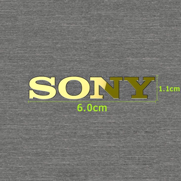 Logo SONY Siêu Mỏng Chia Miếng Dán Kim Loại Logo SONY Rỗng Mạ Kim Loại Sáng Bóng Miếng Dán OZRS