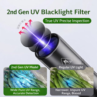 Đèn pin ánh sáng tím 365nm - Đèn phát hiện nấm dư lượng thuốc trừ sâu thực vật