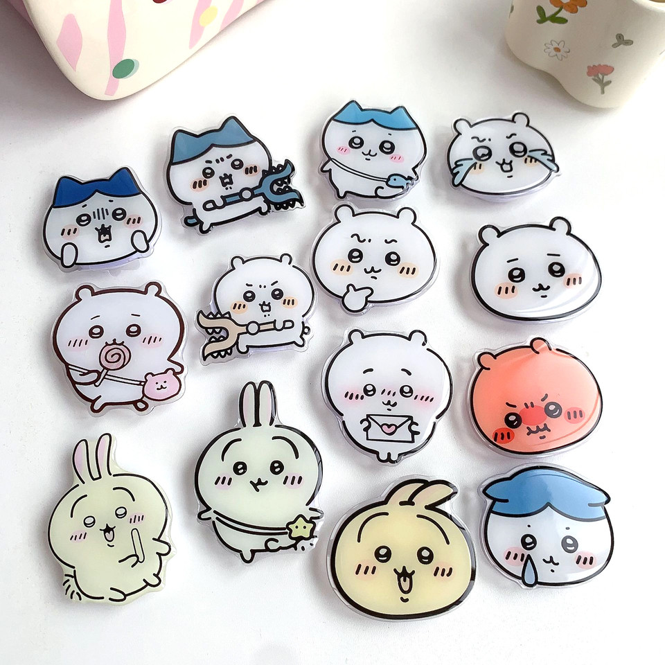 Chiikawa Funy Cartoon for Magsafe Magnetic Phone  Grip Tok Stand for IPhone Foldable Wireless Charging Case Holder