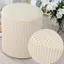 EDIWANY Tròn Ottoman Slipcover, Bọc Ghế Co Giãn Chống Bụi, Lông Cừu Cực Bền Hình Tròn Đa Năng Footstool Cover Bảo Vệ Cho Đồ Nội Thất