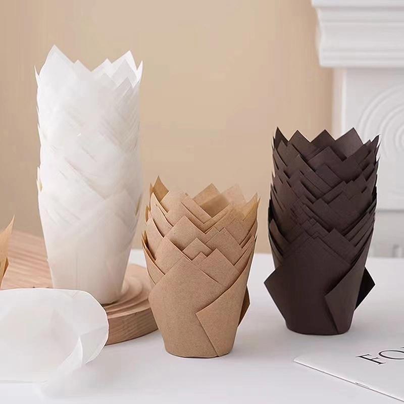 GOAY 50 Chiếc Muffin Cupcake Chống Dầu Cốc Giấy Cupcake Lót Nướng Muffin Cup Vỏ Bánh Cho Tiệc Tắm Sinh Nhật Việt Nam