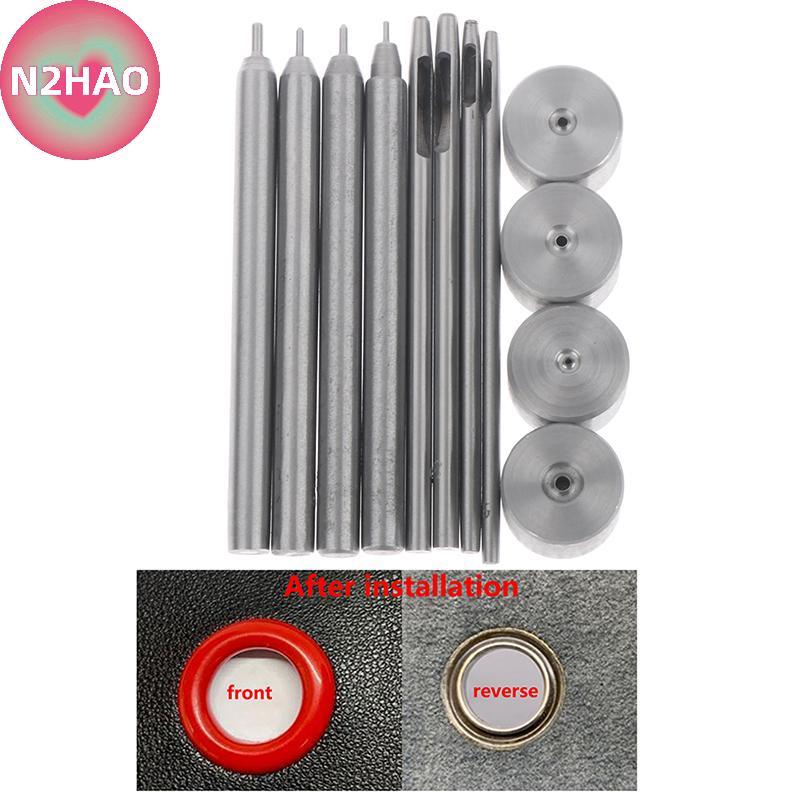 N2HAO 3 Cái / bộ Khoen Grommet Lắp Đặt Dụng Cụ Đấm Cho 1.5mm 2mm 2.5mm 3mm Lỗ Nhà Búp Bê Quần Áo DIY Phần Phụ Kiện Handmade Knoing Tool n