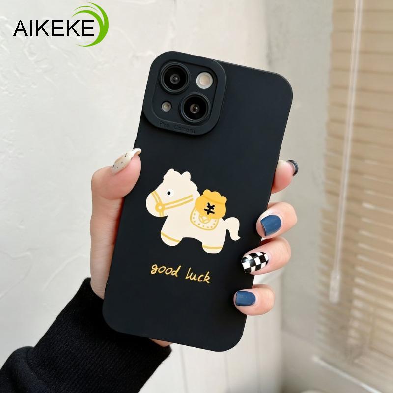 Ốp Điện Thoại Ngựa Dễ Thương Năm Mới Cho Redmi Note 14S 14 13 12 Pro Plus 12s 12 Turbo Pro + 5G 4G Ốp Lưng Hoạt Hình Đơn Giản Nhận Phong Phú Bảo Vệ Ống Kính Vỏ Mềm Chống Rơi