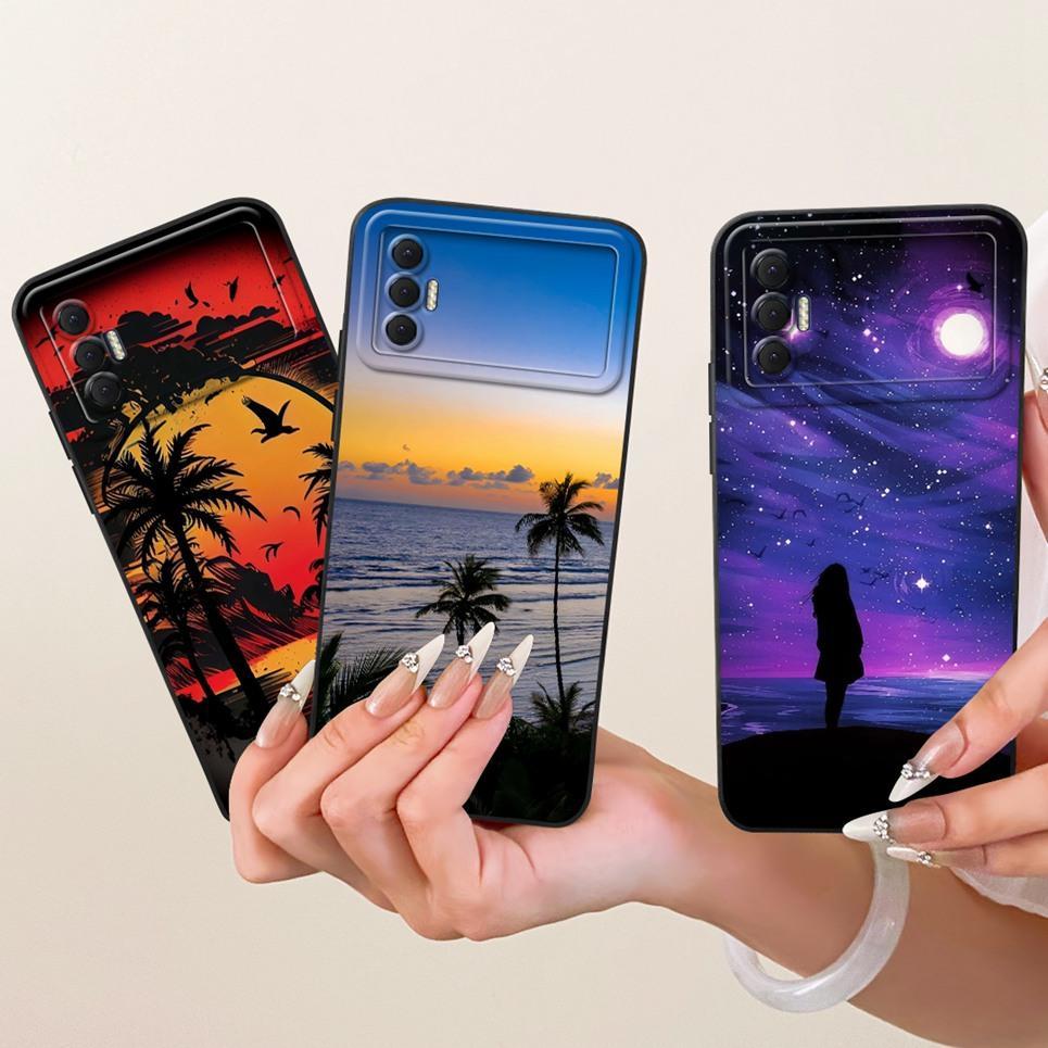 Mèo Trung Quốc Loogn Rồng Hoạt Hình Tranh Vỏ Cho Tecno Spark 8p 8c Mềm Mờ Silicon Ốp Lưng Điện Thoại Trên Spark 8 Pro Spark8
