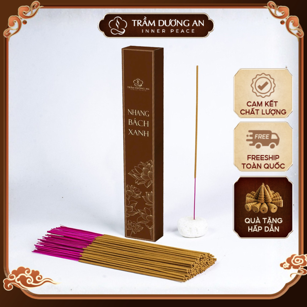 Hộp 90 Nhang Thắp Bách Xanh Trầm Dương An, Nhang Gỗ Quý Bách Xanh Tự Nhiên- TAIJ DECOR