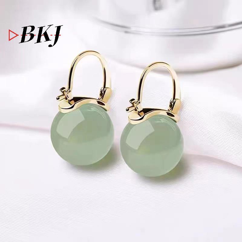 Bông Tai Hạt Ngọc Bích Cổ Xưa, Thời Trang Nhẹ Nhàng - Phụ Kiện Trang Sức Dành Cho Nữ