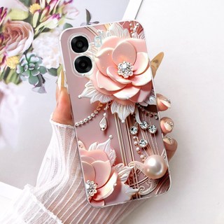 Dành Cho OPPO A6X A6 A6T Pro 4G 5G 2026 Mới Thanh Lịch Họa Tiết Hoa Mèo Vỏ Điện Thoại TPU Silicon Mềm