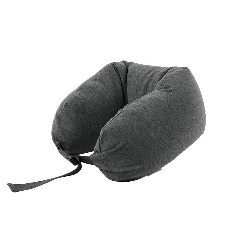 MUJI Gối cổ chữ U có mũ trùm, hạt massage, hỗ trợ cổ tử cung, dùng du lịch máy bay, phong cách Nhật Bản 206.2.3
