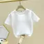 Cotton Bé Trai-Gái Họa Tiết 1997 Thanh Toán Nhận Hàng Cổ Thuyền Áo Ngắn Tay