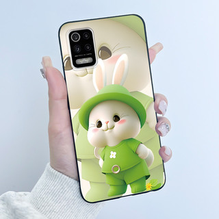 Ốp Lưng Cho LG K52 Q52 K62 Ốp lưng Sang Trọng Dễ Thương Tình Yêu Thỏ Ngộ nghĩnh Siêu Mỏng Mềm Mại Màu Đen TPU Silicon Bảo Vệ Mặt Sau