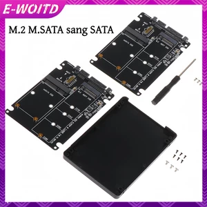 E-woitd NGFF Sang SATA 3 HDD Vỏ MSATA SSD Adapter M.2 SATA Giao Thức Adapter Board HNVN