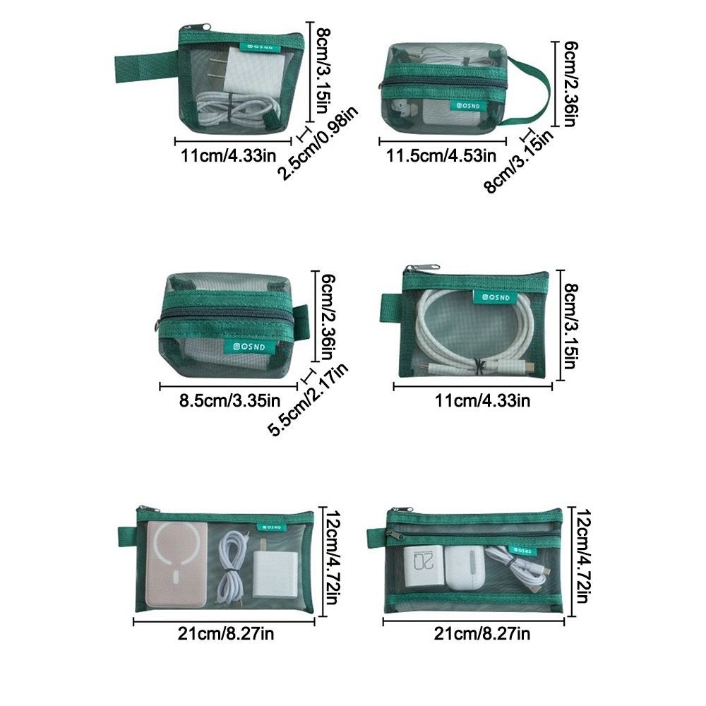 Túi lưu trữ lưới HOBBYIN, Túi lưu trữ trong suốt hình vuông thoáng khí, Túi đựng mỹ phẩm nhẹ Nylon bền bỉ Tổ chức văn phòng