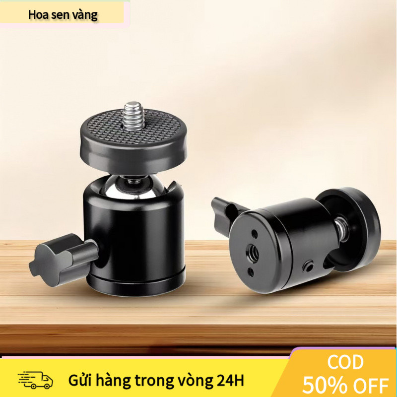 【COD】Đầu ballhead chuyên dụng cho chân máy ảnh, cho phép điều chỉnh góc máy linh hoạt 360 độ nhờ khớp nối vít 1/4