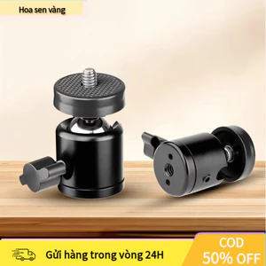 【COD】Đầu ballhead chuyên dụng cho chân máy ảnh, cho phép điều chỉnh góc máy linh hoạt 360 độ nhờ khớp nối vít 1/4