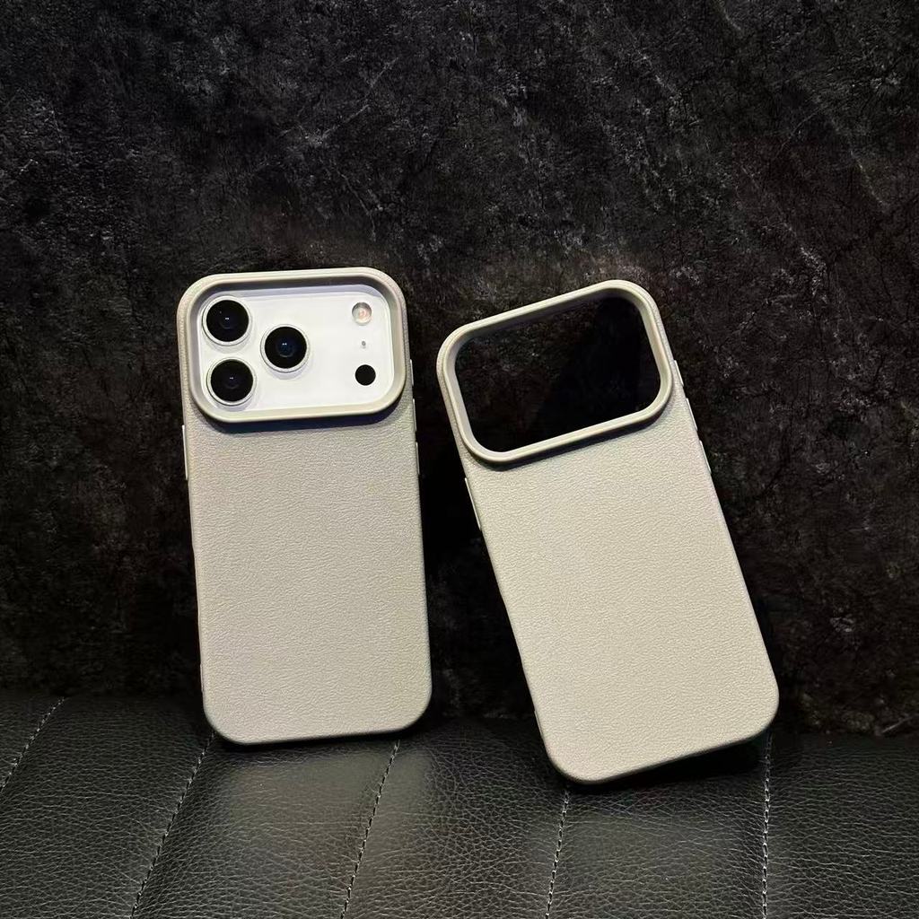 Ốp lưng iPhone họa tiết vải thiều màu trơn đơn giản phù hợp cho iPhone17ProMax 17 16 15 14 13 12 11