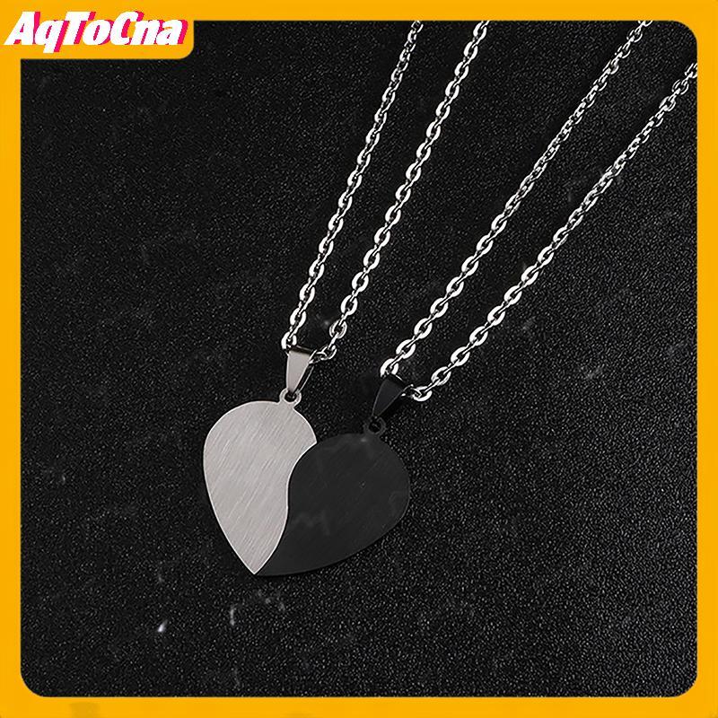 Cặp Đôi Trang Sức Thép Không Gỉ Hình Trái Tim, Khắc Mặt Dây Tình Yêu - Perfect Cho Ngày Lễ Tình Nhân