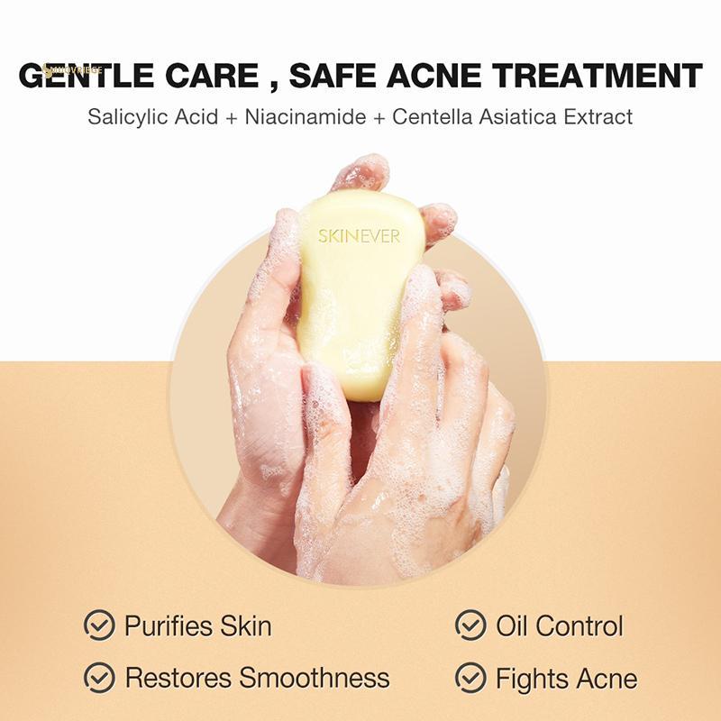 MUQV Salicylic Acid Xà Phòng Mặt Làm Sạch Sâu Da Radiant Cải Thiện Da Luster Thuần Chay Tắm Rửa Mặt Làm Sạch Lỗ Chân Lông Cho Mọi Loại Da n