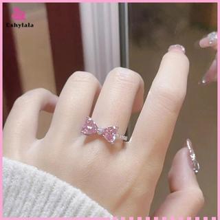 Eshylala Zircon Nhẫn Điều Chỉnh Nơ, Phù Hợp Làm Quà Tặng Cho Nữ Và Bé Gái