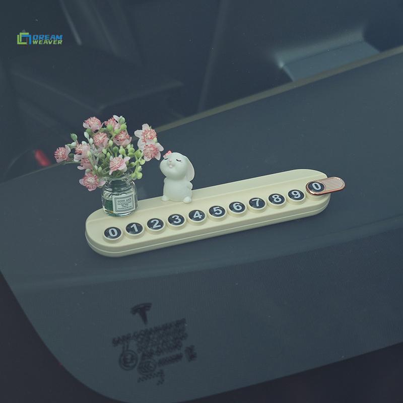[Dream Weaver] 1 Bộ Đồ Trang Trí Búp Bê Chữa Bệnh Ô Tô mới Bình Mini Dễ Thương Và Thỏ Bảng Điều Khiển Trung Tâm Ô Tô Trang Trí Cửa Sổ mới