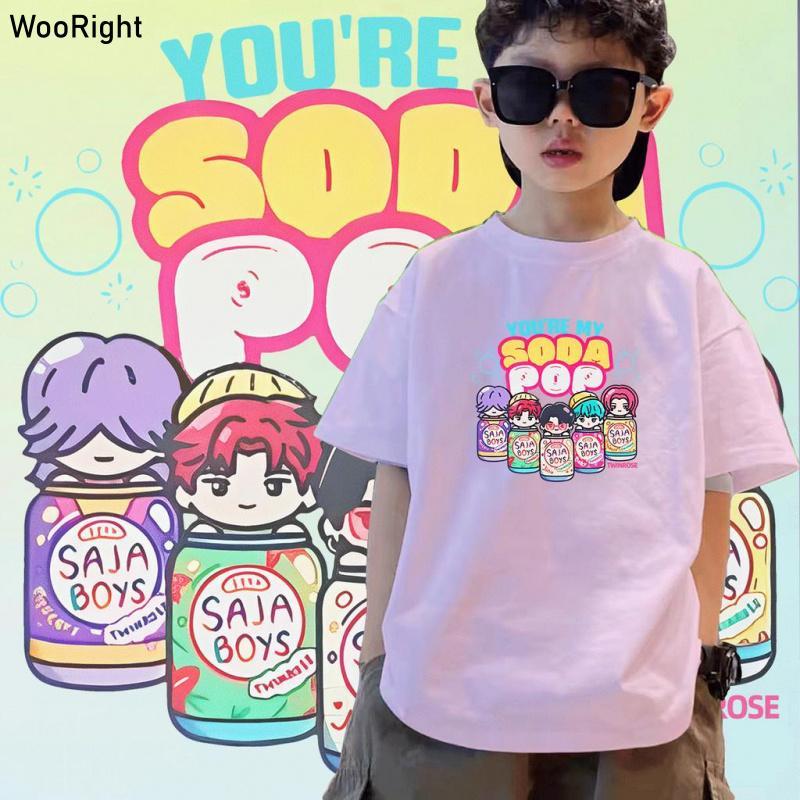 Soda Pop Sa Ja Boys, 100~150cm, áo nhỏ, mềm cotton, thoải mái, Form tăng size