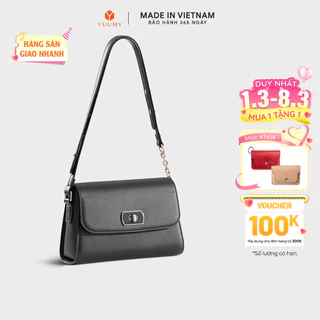 Túi Yuumy (Thời trang nữ khoá xoay kim loại sang trọng size 21 - Túi đeo vai da Seasand YN301)