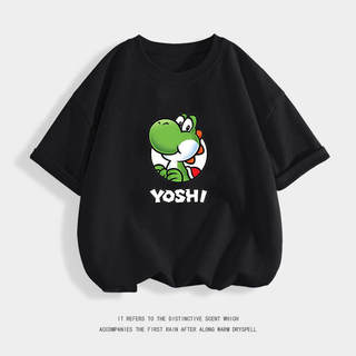 Bộ sưu tập hợp tác giữa Super Mario và Yosica dành cho bé trai, áo thun mùa hè cho trẻ em.