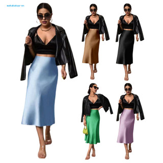 Váy Midi Satin Mỏng Thanh Lịch, Viền Vải Mịn - Phù Hợp Đi Tiệc, Du Lịch và Công Sở