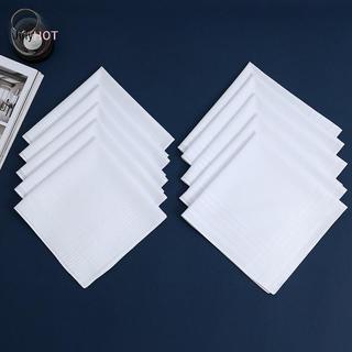 Khăn Tay Cotton Mềm Mại Màu Trắng - Phù Hợp Cho Quý Ông Hoặc Làm Quà Tặng DIY