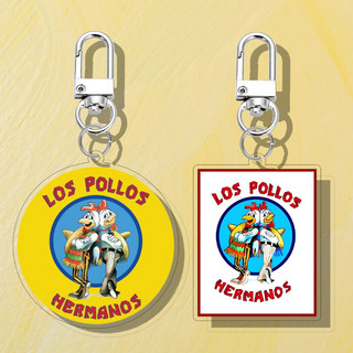 Los Pollos Hermanos Keychain | Gantungan Kunci Los Pollos Hermanos UV Printed 2 sisi on 3 mm Acrylic Frame