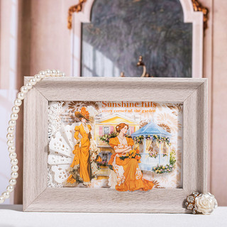 ENWEI 20 Chiếc [Dòng Bữa Tối Rococo] Tiệc Đêm Màu Hồng PET Gala Vàng Phong Cách Vintage Tạp Chí Dán Đồ Trang Trí Thủ Công
