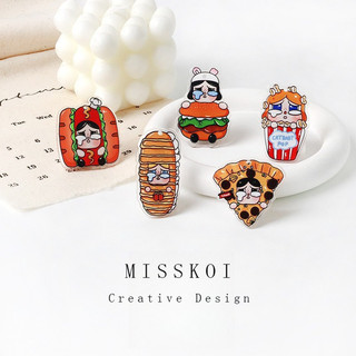 MISMEMO Đường Vui Nhộn Đồ Chơi Thực Phẩm Burger Khóc Bé Kẹp Tóc Hoạt Hình Dễ Thương Cô Gái Trái Tim Phù Hợp Với Tóc Gãy Nổ Kẹp Trẻ Em Kẹp Tóc