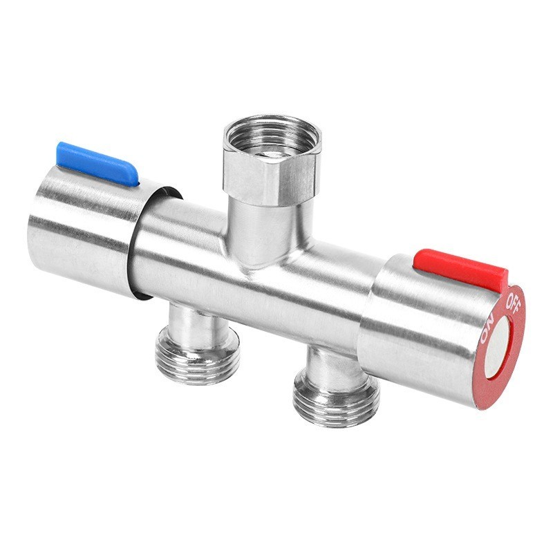 【COD】Van chia nước inox 304 đường kính 20mm đóng mở riêng biệt từng cổng, dùng cho giường gội dưỡng sinh tiện lợi.