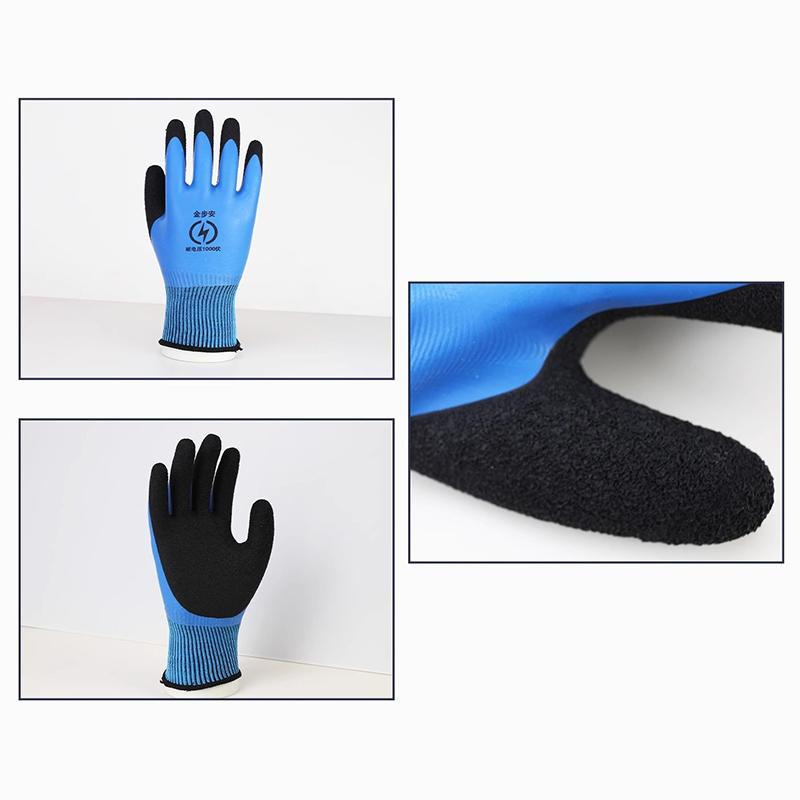 GOAY 1 Cặp Điện Áp Chịu Được 1000V Găng Tay Co Giãn Cao Bảo Vệ An Toàn Màu Xanh Găng Tay Cách Điện VN