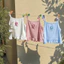 Mùa Hè Phong Cách Hàn Quốc Quần Áo Trẻ Em Thời Trang Bé Gái Đế Áo 80-130 Size 3WRN