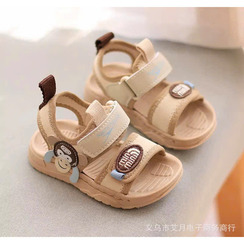 ( hàng sẵn ) sandal quai dán bé trai dép quai hậu cho bé kiểu dáng thể thao khâu đế bền đẹp chống trượt C42 ( có video )
