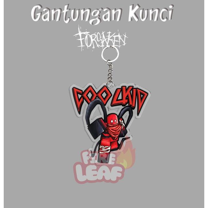 GANTUNGAN KUNCI AKRILIK ROBLOX FORSAKEN COOLKID MILESTONE 4 / KEYCHAIN GANCI ROBLOX KEREN - A